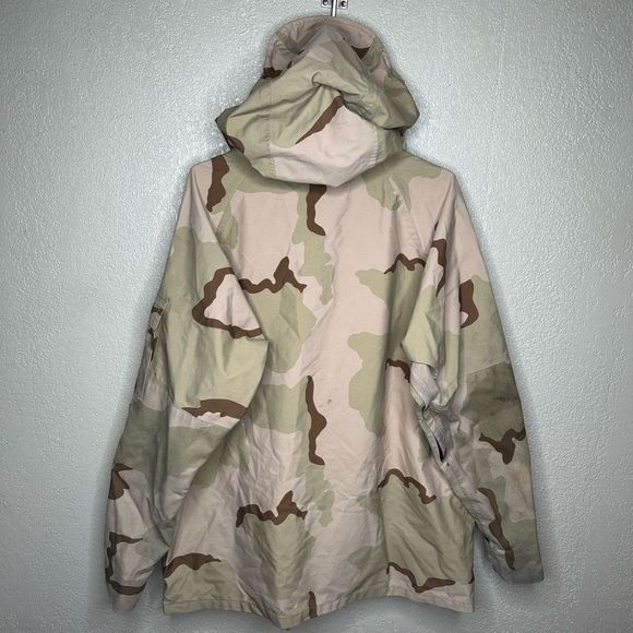 Genuine US Army Tri Colour Desert Camo Gore-Tex ECWCS Parka Jacket Large/R - Picture 3 of 5